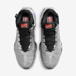 Nike Tênis masculino com cadarço, Prata metálica/azul claro, 40